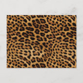 Chic Brown Leopard Print Postkarte (Vorderseite)