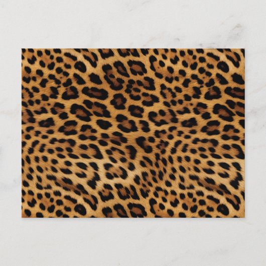 Chic Brown Leopard Print Postkarte (Vorderseite)