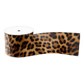 Chic Brown Leopard Print Ripsband (Spule)