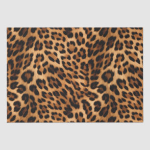 Chic Brown Leopard Print Seidenpapier