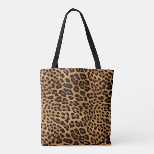Chic Brown Leopard Print Tasche (Rückseite)