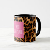 Chic Brown Leopard Print Tasse (VorderseiteRechts)