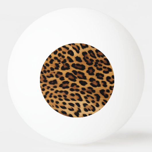 Chic Brown Leopard Print Tischtennisball (Rückseite)