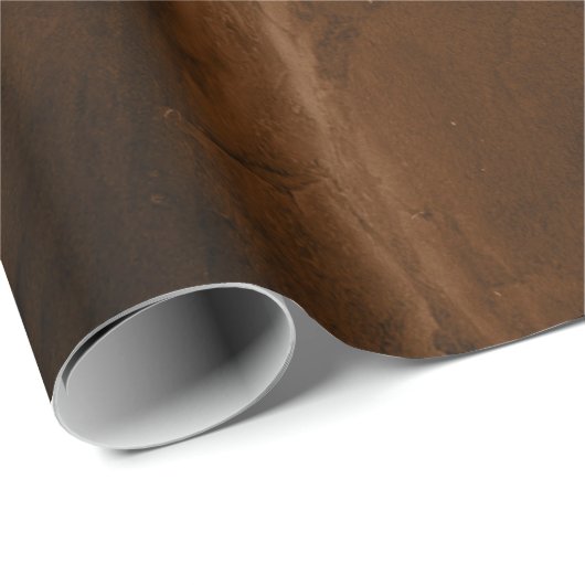 Chic Brown Rose Gold Glitzer Agate Custom Monogram Geschenkpapier (Rolleneckpunkt)