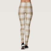 Chic Brown Tartan Leggings, Gift for her Leggings (Rückseite)