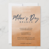 Chic Brown Watercolor Muttertag einladen Einladung (Vorderseite)