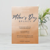 Chic Brown Watercolor Muttertag einladen Einladung (Stehend Vorderseite)