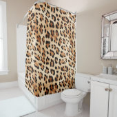 Chic Brown White Leopard Print Duschvorhang (Beispiel)
