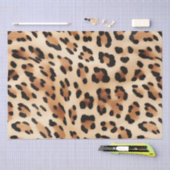 Chic Brown White Leopard Print Seidenpapier (Handwerk)