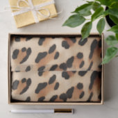 Chic Brown White Leopard Print Seidenpapier (Geschenk)