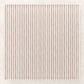 Chic Brown White Stripes Glasuntersetzer (Vorderseite)