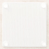 Chic Brown White Stripes Glasuntersetzer (Rückseite)
