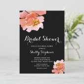 Chic Brunch und Bubbly Floral Brautparty Einladung (Stehend Vorderseite)