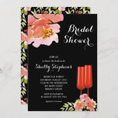 Chic Brunch und Bubbly Floral Einladung (Vorne/Hinten)