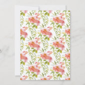 Chic Brunch und Bubbly Floral Einladung (Rückseite)