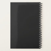 Chic Brush Stroke Black Imitats Silver Brush Monog Planer (Rückseite)