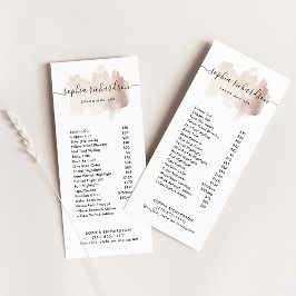 Chic Brush Stroke | Dienstleistungen der Salon-Pre Werbekarte