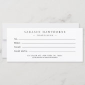 Chic Brush Stroke Elegantes schwarzes Geschenk Zer (Rückseite)