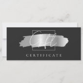 Chic Brush Stroke Elegantes schwarzes Geschenk Zer (Vorderseite)