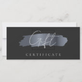 Chic Brush Stroke Elegantes schwarzes Geschenk Zer (Vorderseite)