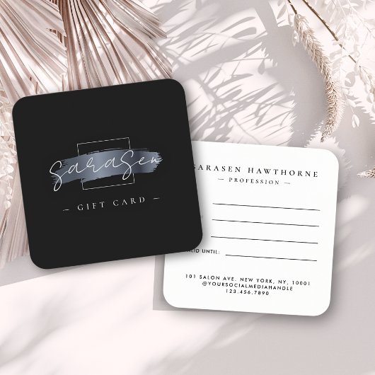 Chic Brush Stroke Elegantes schwarzes Geschenk Zer