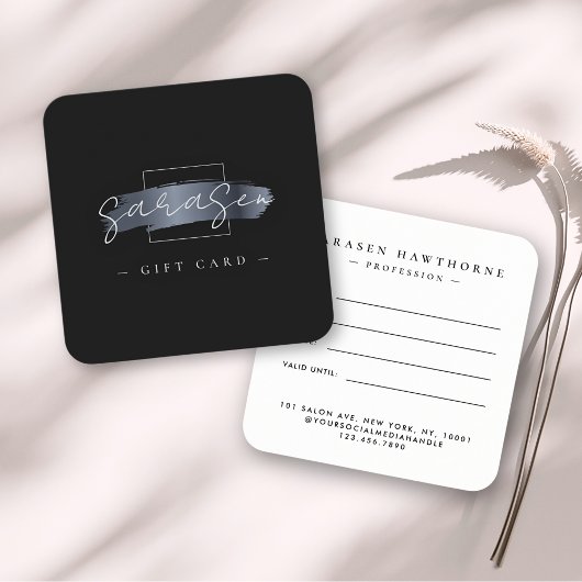 Chic Brush Stroke Elegantes schwarzes Geschenk Zer