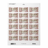 Chic Brush Stroke | Faux Rose Gold on White Label Adressaufkleber (Vorne)