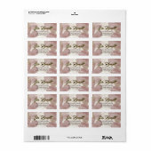 Chic Brush Stroke | Faux-Roségold auf weißem Etike Adressaufkleber (Vorne)