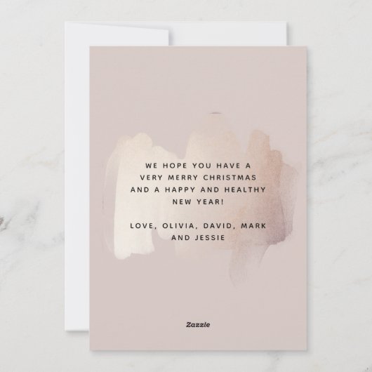 Chic Brush Stroke | Frohe Weihnachten Foto Arch Ho (Rückseite)