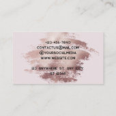 Chic Brush Stroke | Imitate Gold Visitenkarte (Rückseite)