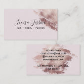 Chic Brush Stroke | Imitate Gold Visitenkarte (Vorne/Hinten)