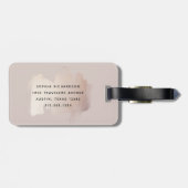 Chic Brush Stroke | Imitate Rose Gold auf neutrale Gepäckanhänger (Rückseite horizontal)