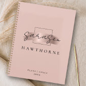 Chic Brush Stroke Imitats Rose Gold Elegantes Mono Planer