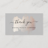 Chic Brush Stroke | Kleines Unternehmen Vielen Dan Visitenkarte (Vorderseite)