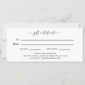 Chic Brush Stroke | Rose Gold Geschenkgutschein (Rückseite)