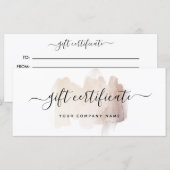 Chic Brush Stroke | Rose Gold Geschenkgutschein (Vorne/Hinten)