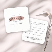 Chic Brush Stroke Rose Gold Geschenkgutschein