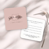 Chic Brush Stroke Rose Gold Geschenkgutschein