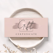 Chic Brush Stroke Rose Gold Geschenkgutschein