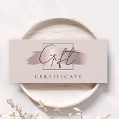 Chic Brush Stroke Rose Gold Geschenkgutschein