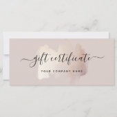 Chic Brush Stroke | Rose Gold Geschenkgutschein (Vorderseite)