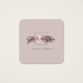 Chic Brush Stroke Rose Gold Geschenkgutschein (Vorderseite)