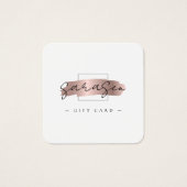 Chic Brush Stroke Rose Gold Geschenkgutschein (Vorderseite)