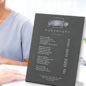 Chic Brush Stroke Salon Preisliste Services Modern Sockelschild