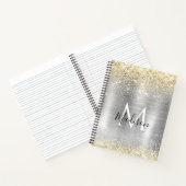 Chic brushed Metal silberne Imitate Glitzer Notizblock (Innenseite)