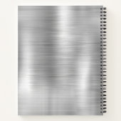 Chic brushed Metal silberne Imitate Glitzer Notizblock (Rückseite)