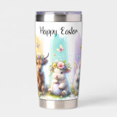 Chic Brushstroke Oster Highland Cow 20oz Thermobecher (Vorderseite)