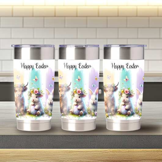 Chic Brushstroke Oster Highland Cow 20oz Thermobecher