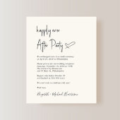 Chic Budget Cream Wedding Reception Einladung