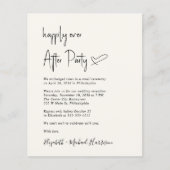 Chic Budget Cream Wedding Reception Einladung (Vorderseite)